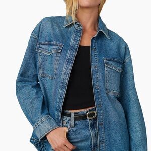 Joe's Jeans Katrina Crystal-Embellished Denim Shirt Jacket